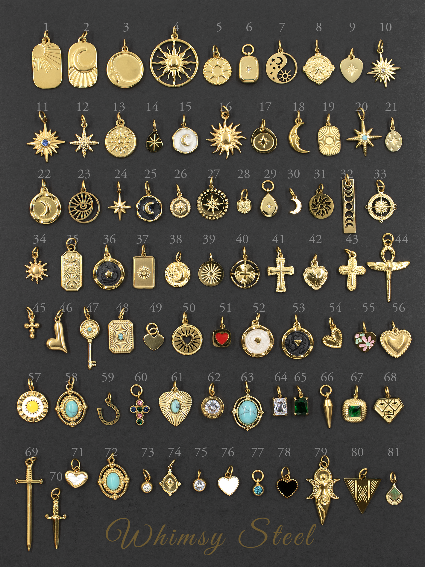 Gold Charms 1