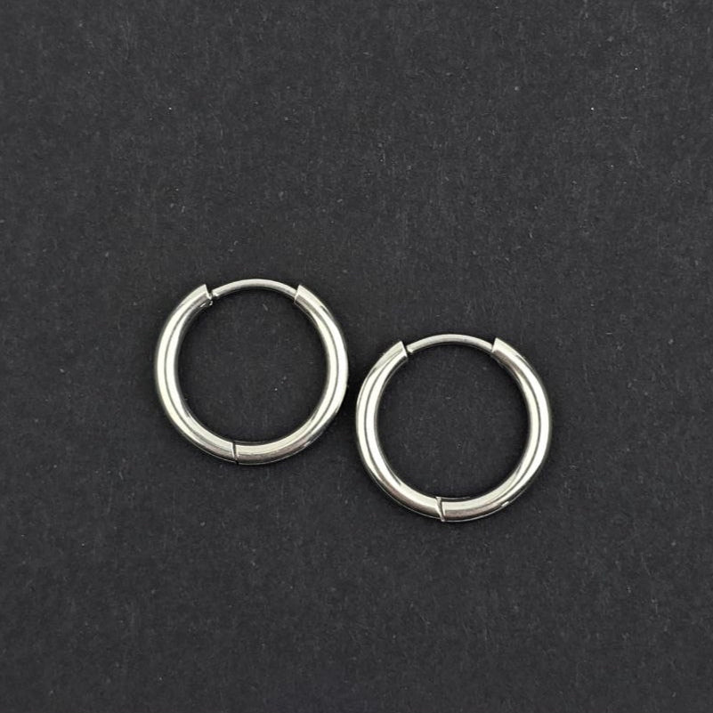 Silver Earring Hoops, 16mm