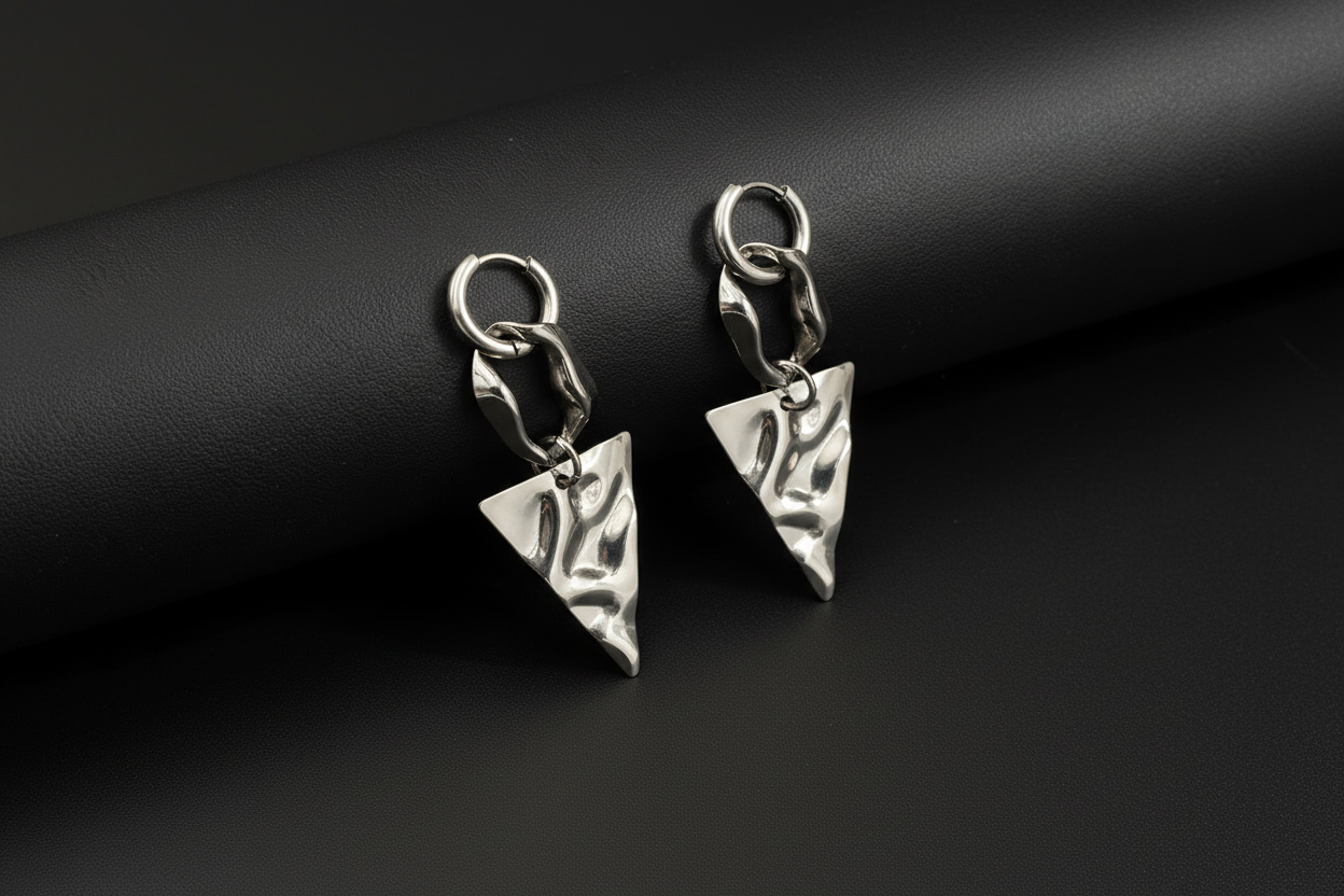 Triangle Chain Link Earrings