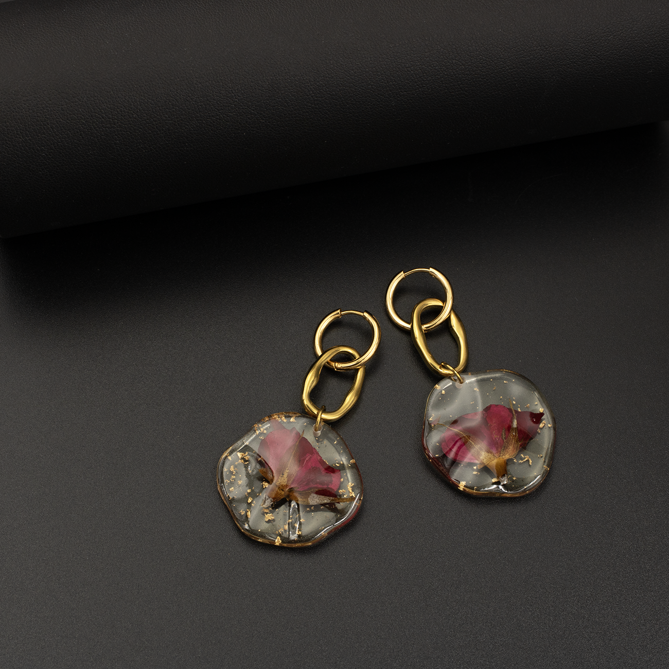 Dried Flower Dangle Earrings