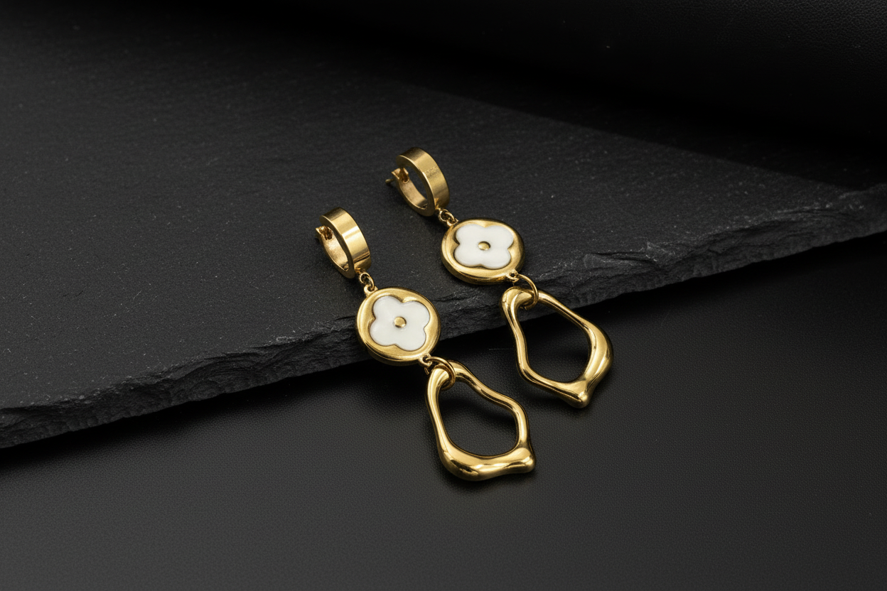 White Clover Earrings