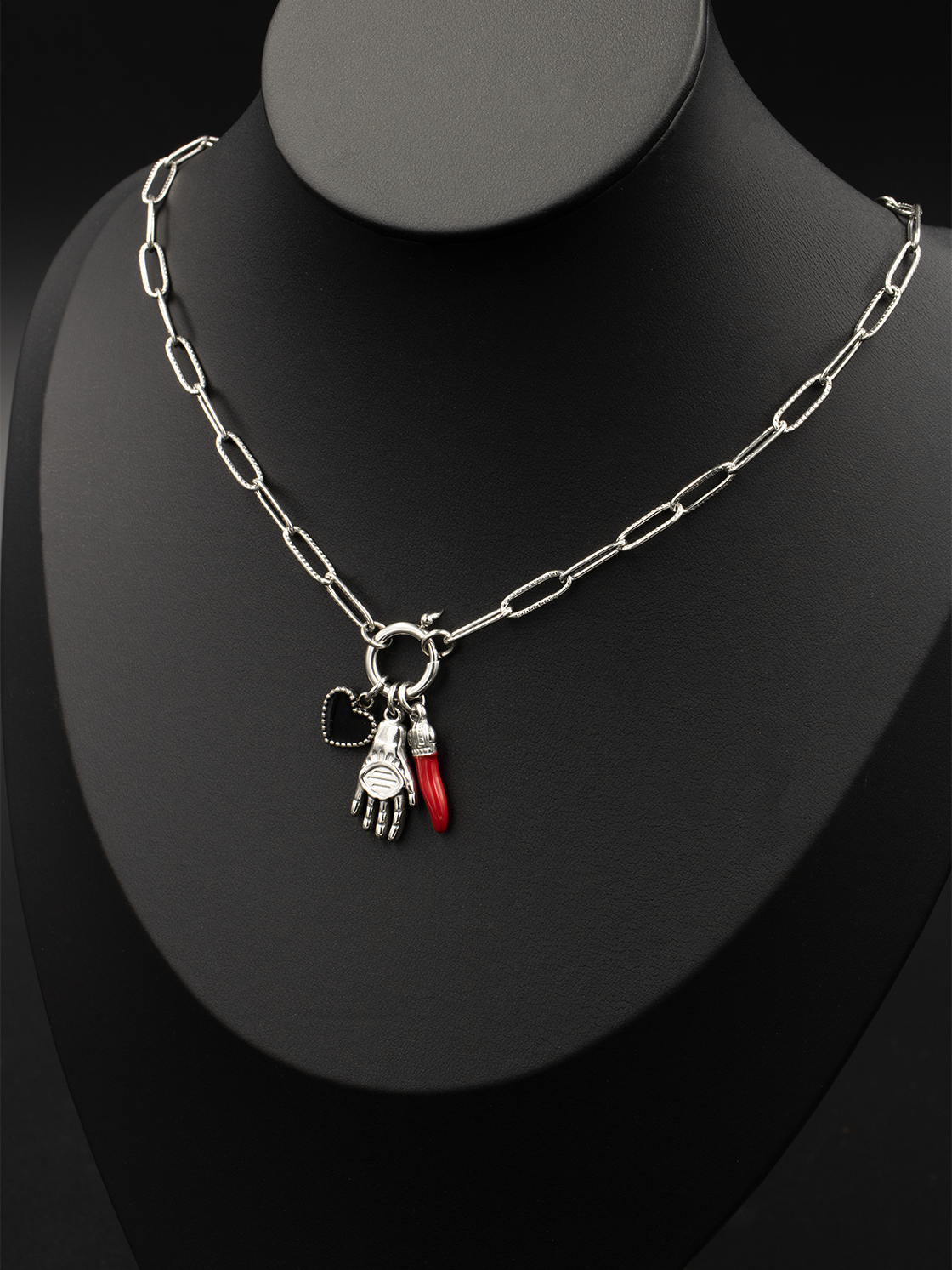 Lucky Cornicello Italian Hand Necklace