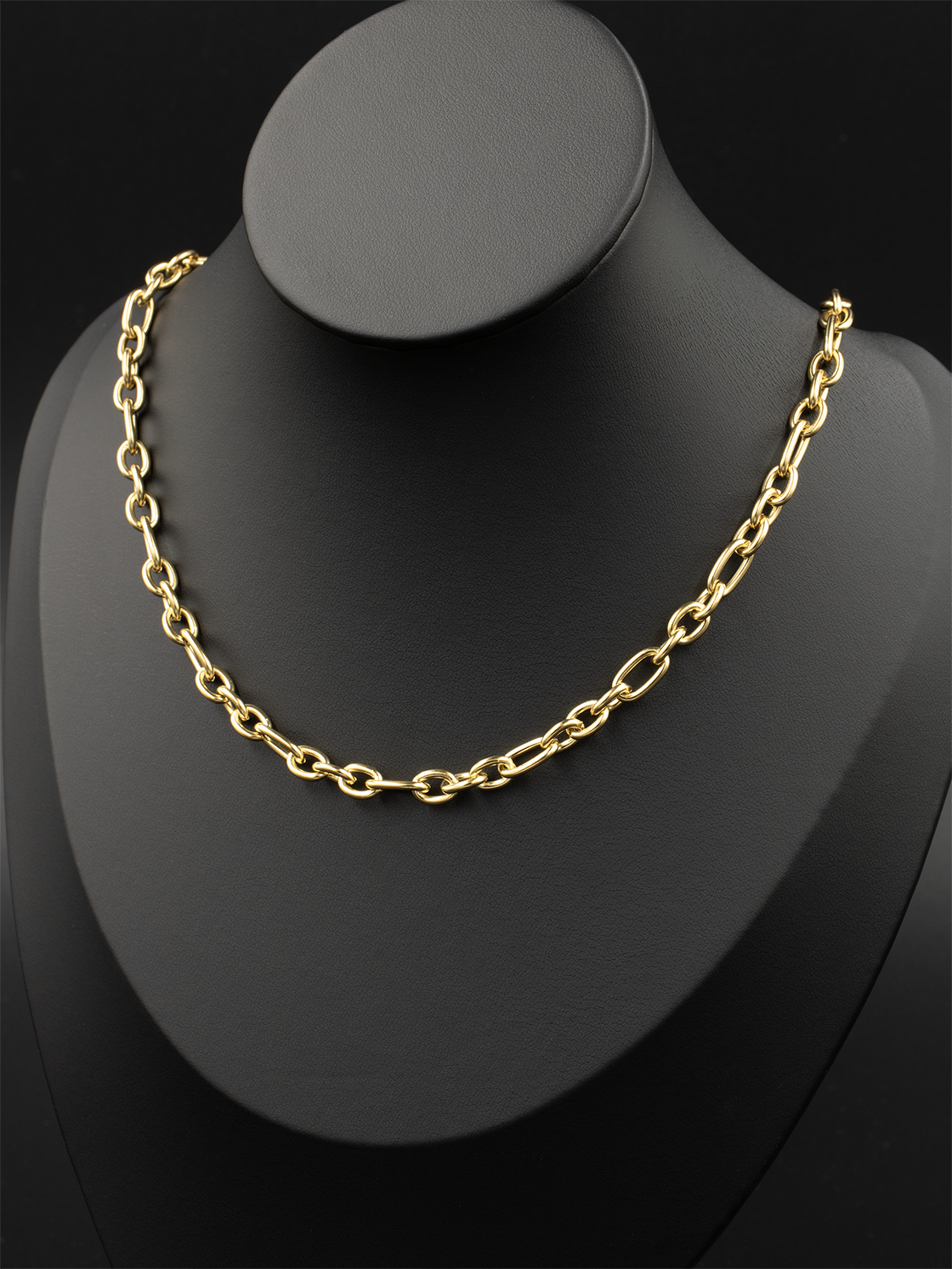 Gold Mixed Oval Link Chain / 11
