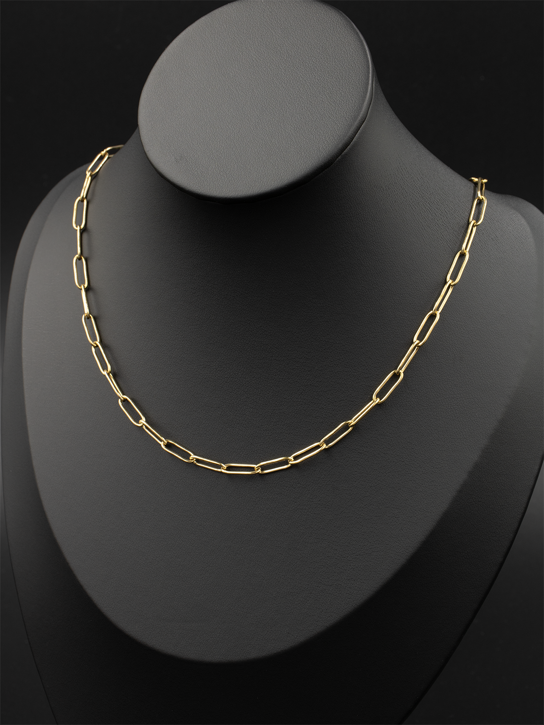 Gold Paperclip Chain / 18