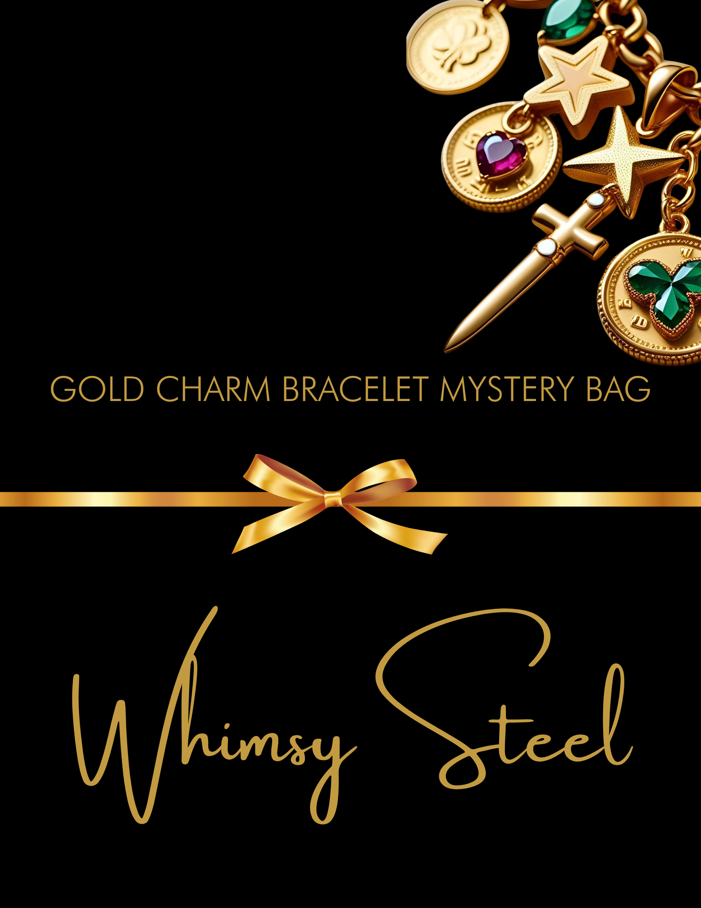 Gold Charm Bracelet Mystery Bag