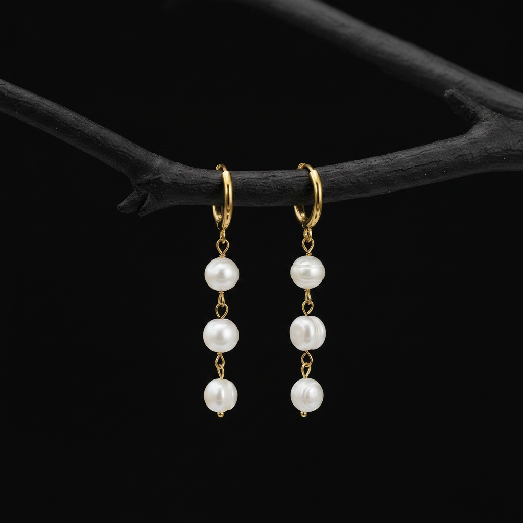 Pearl Chain Earrings