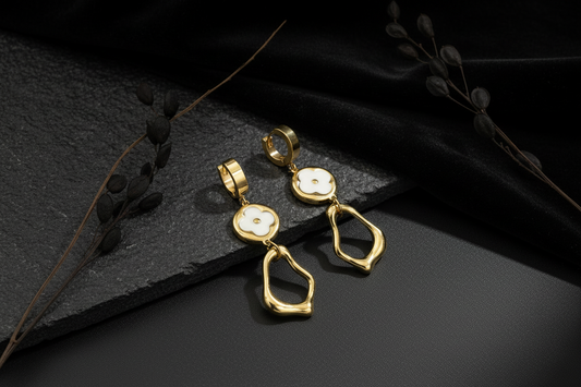 White Clover Earrings