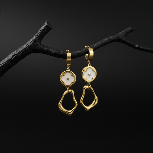 White Clover Earrings