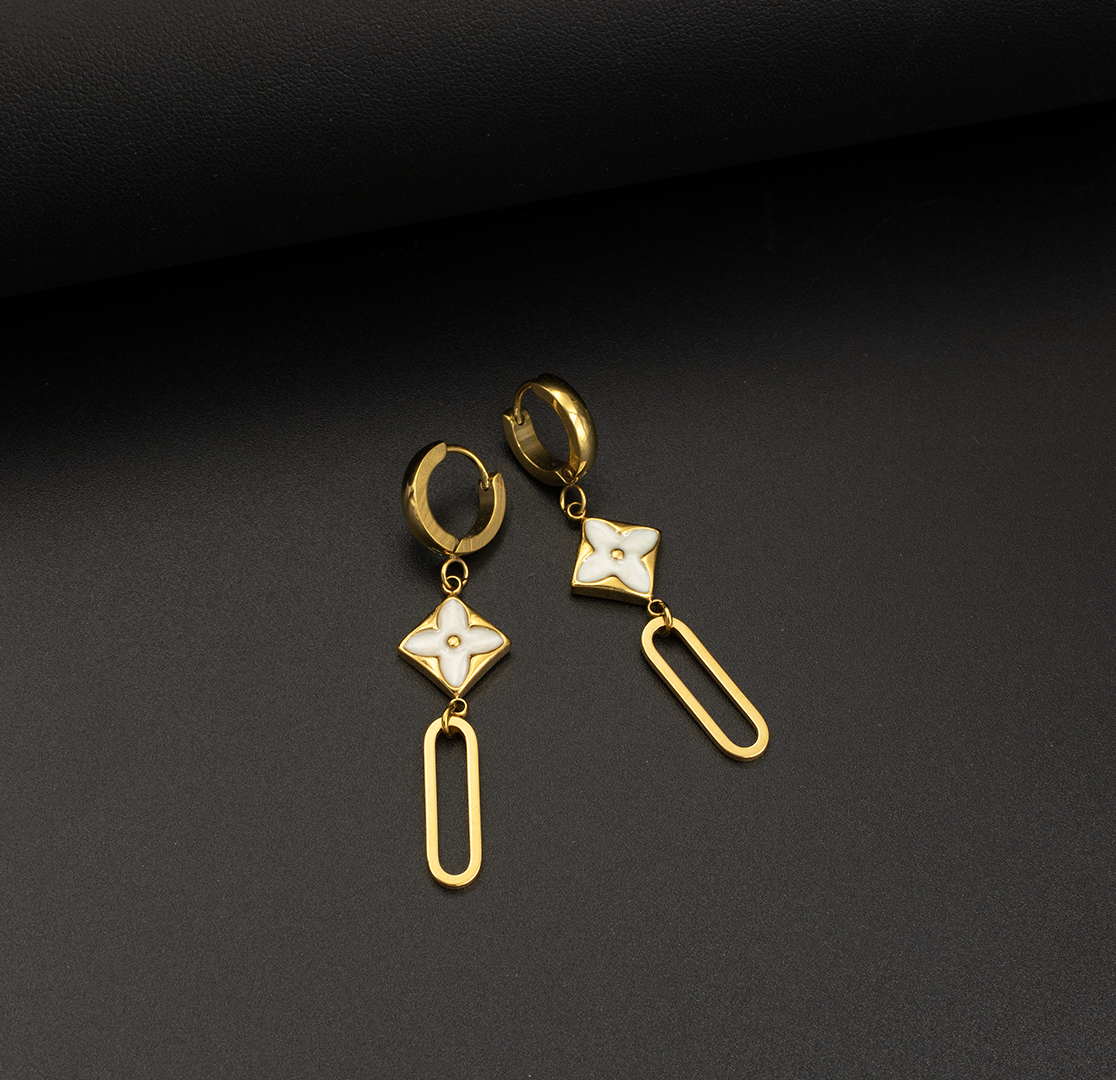 Geometric Clover Earrings