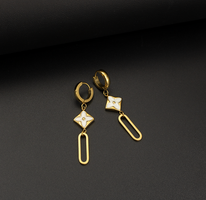 Geometric Clover Earrings