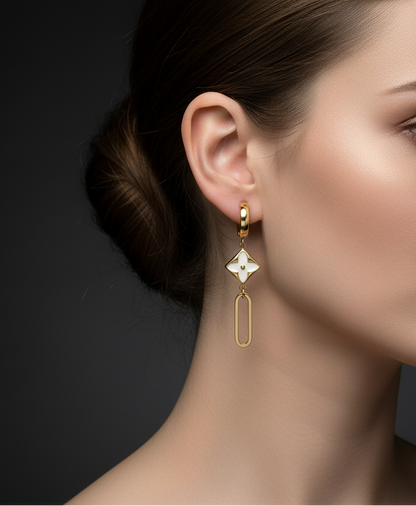 Geometric Clover Earrings