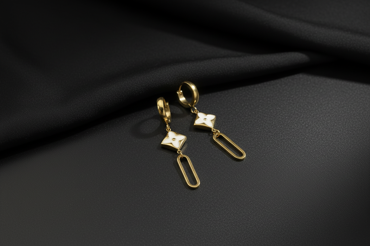 Geometric Clover Earrings