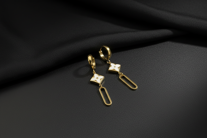 Geometric Clover Earrings