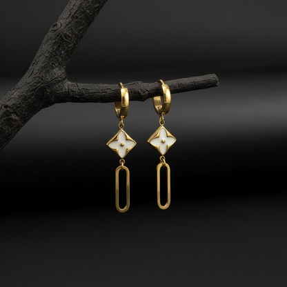 Geometric Clover Earrings