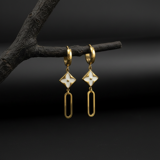 Geometric Clover Earrings