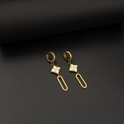 Geometric Clover Earrings