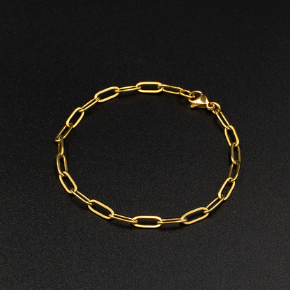 Gold Paperclip Bracelet
