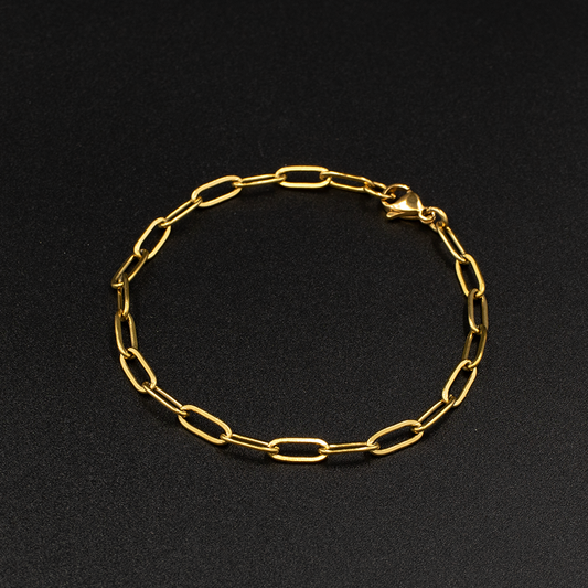 Gold Paperclip Bracelet