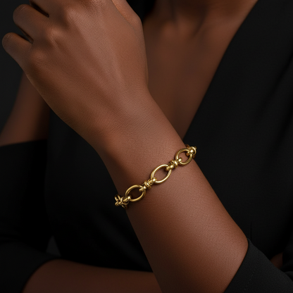 Chunky Gold Oval Link Bracelet