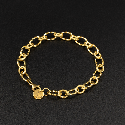 Gold Mixed Links Bracelet