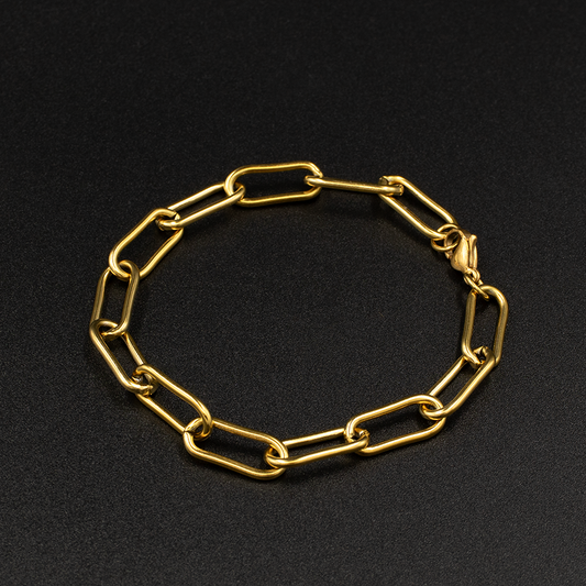 Chunky Gold Paperclip Bracelet