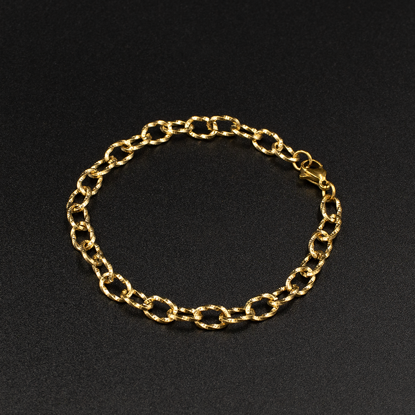 Gold Twisted Links Bracelet