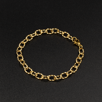 Gold Twisted Links Bracelet