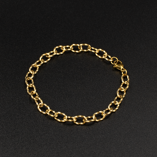 Gold Twisted Links Bracelet