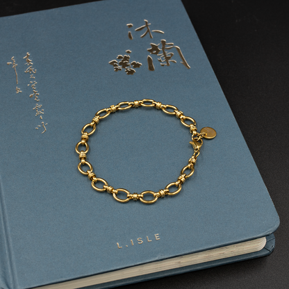 Gold Oval Links Bracelet