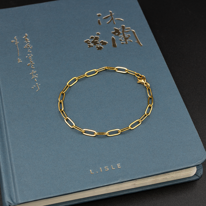 Gold Paperclip Bracelet