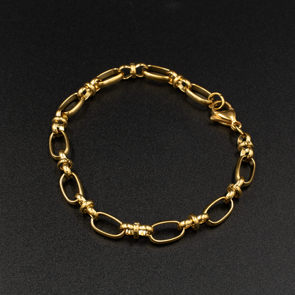 Gold Oval Links Bracelet 2