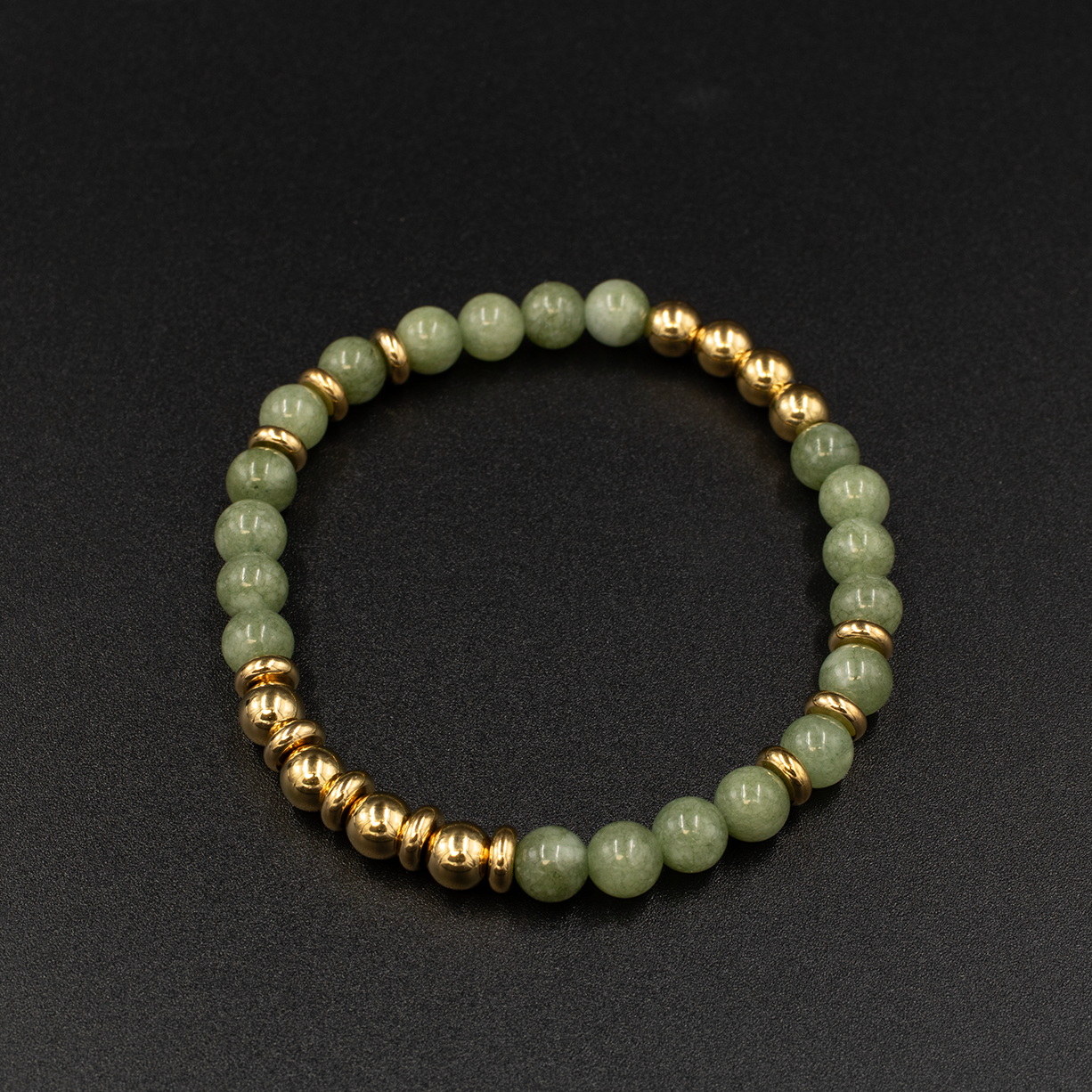 Beaded Green Aventurine Gemstone Bracelet