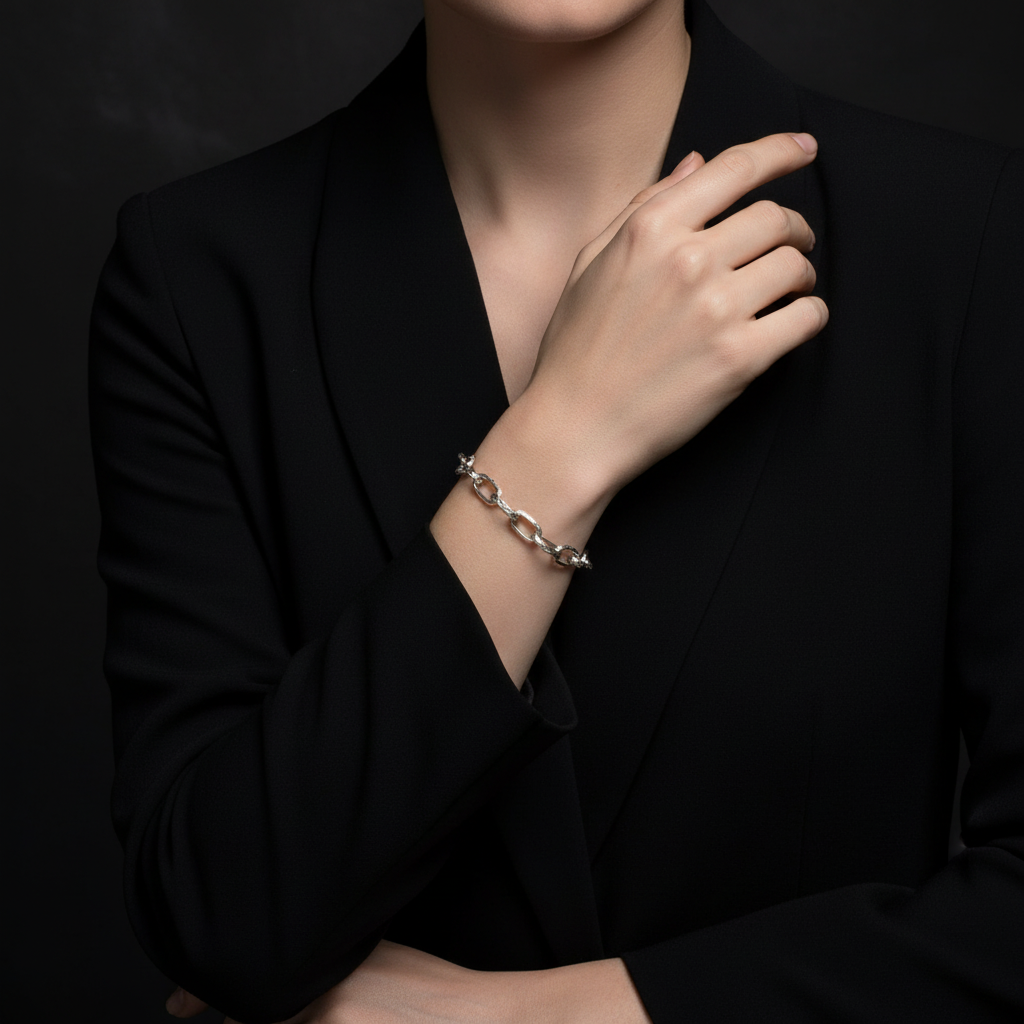 Textured Link Bracelet