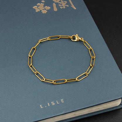 Gold Paperclip Bracelet