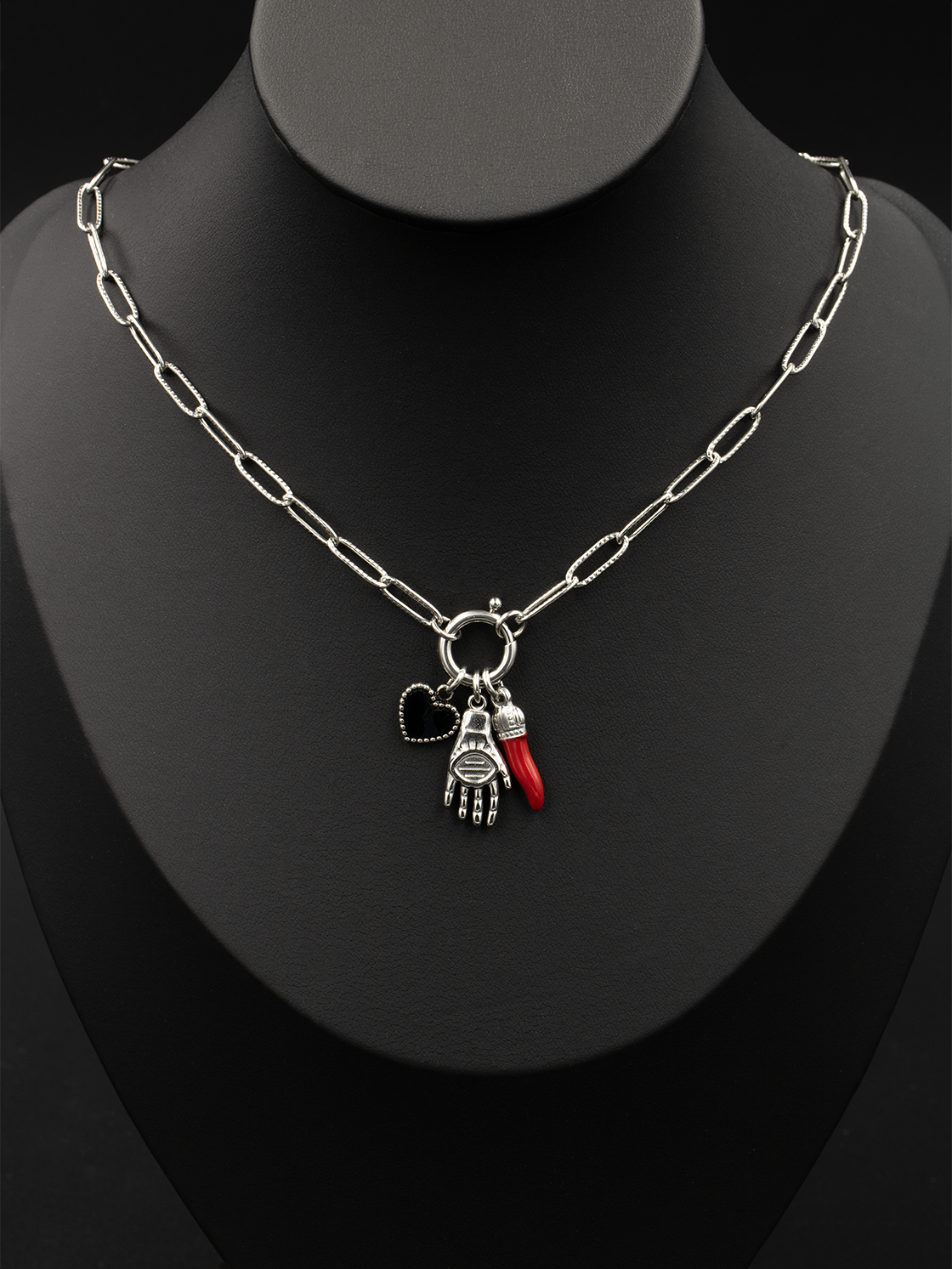 Lucky Cornicello Italian Hand Necklace