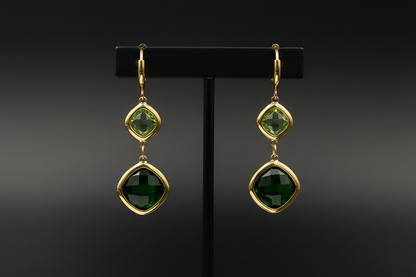 Green Crystal Earrings