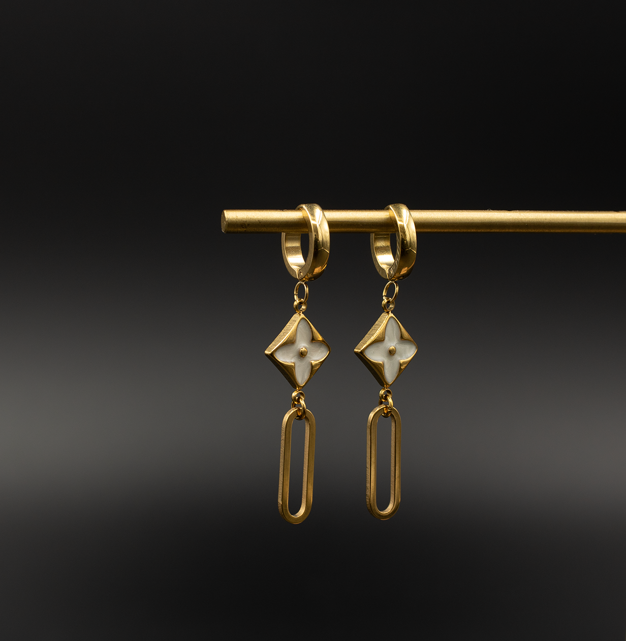 Geometric Clover Earrings