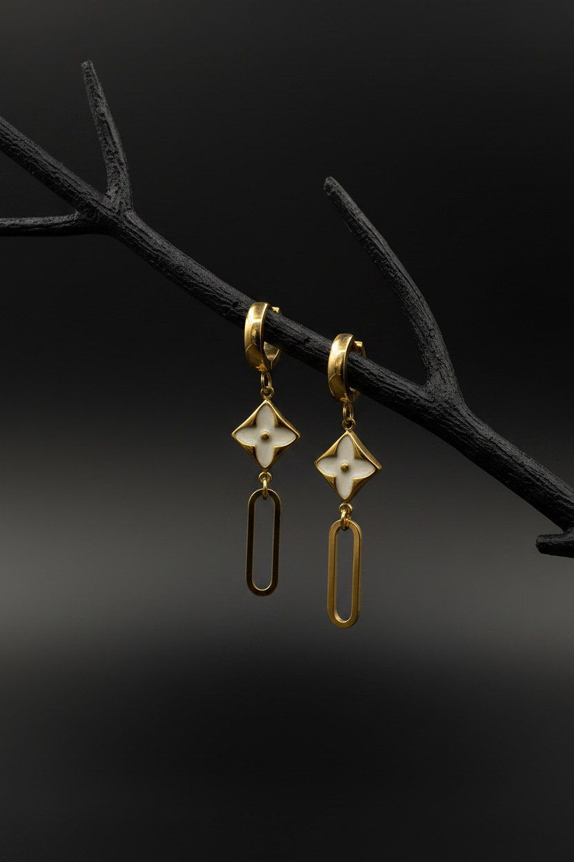 Geometric Clover Earrings