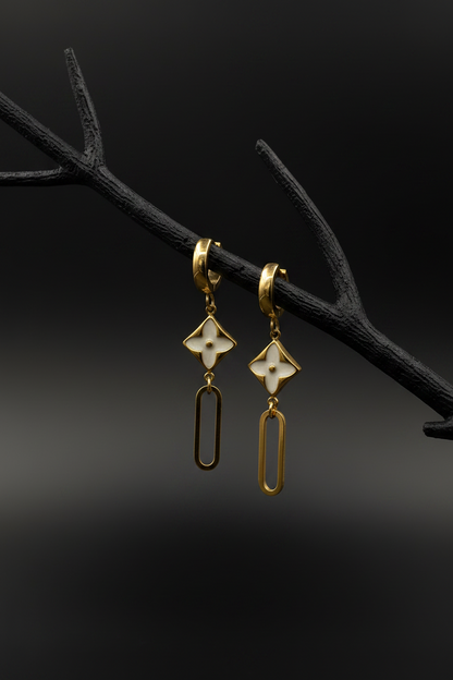 Geometric Clover Earrings
