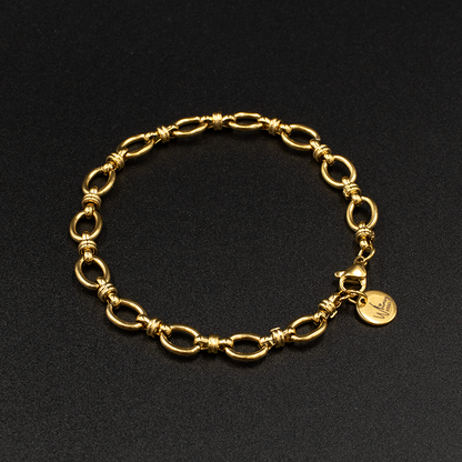 Gold Oval Links Bracelet