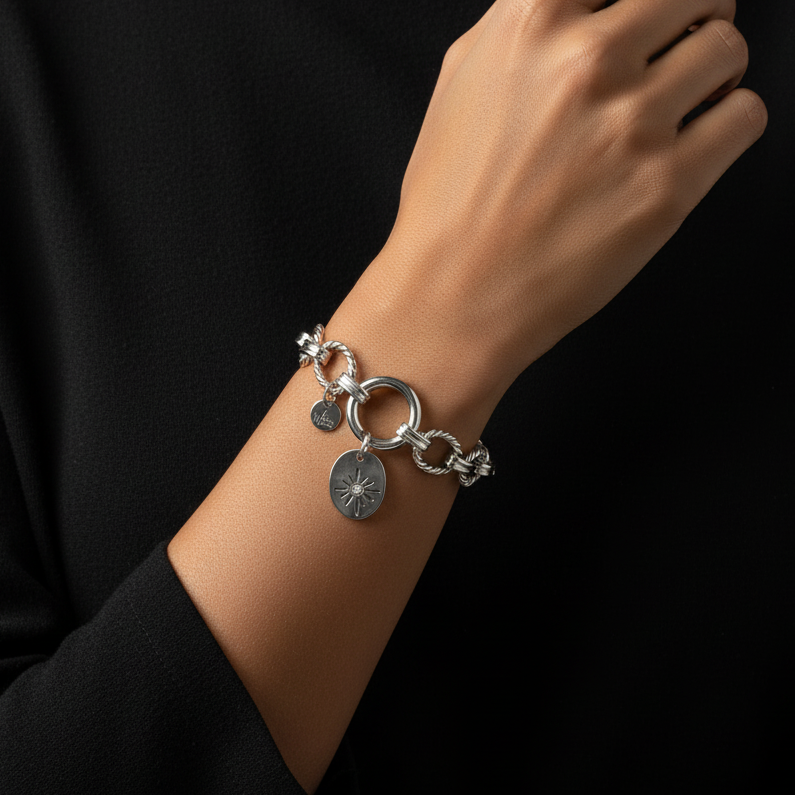 Chunky Twisted Chain Bracelet / 21