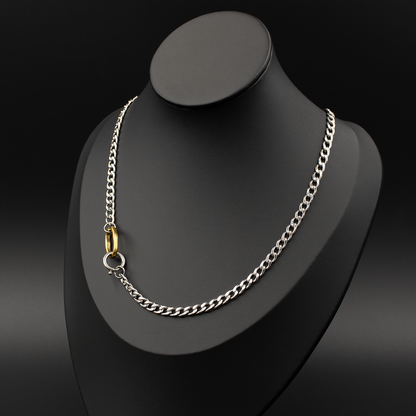 Curb Link Mixed Metal Necklace