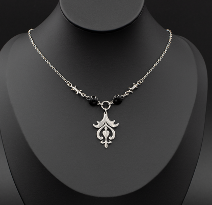 Gothic Scroll Pendant Necklace
