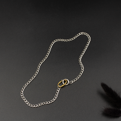 Curb Link Mixed Metal Necklace
