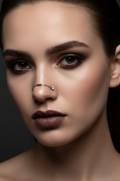 Bar Link Nose Piercings Chain