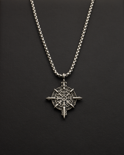 Vegvisir Viking Compass Necklace