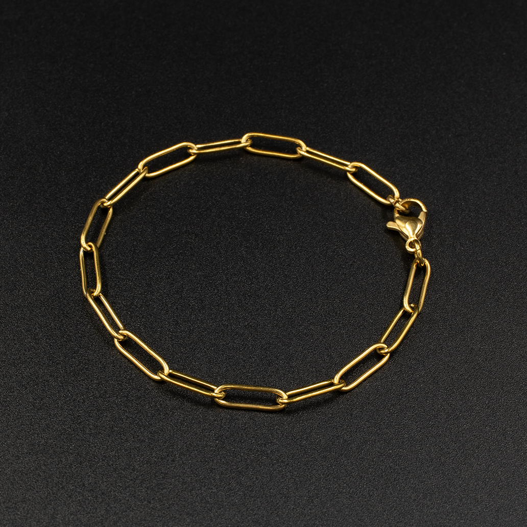 Gold Paperclip Bracelet