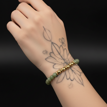 Beaded Green Aventurine Gemstone Bracelet