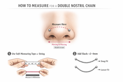 Mini Paperclip Nose Piercings Chain