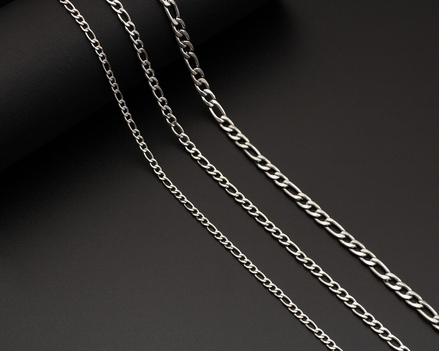 Stainless Steel Figaro Chain Necklace